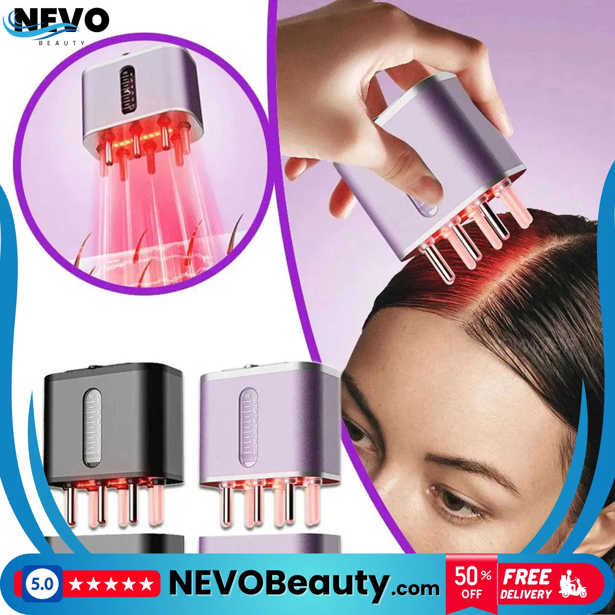 Hair Growth Stimulator Rosemary Oil 3 جهاز تحفيز نمو الشعر مع زيت إكليل الجبل للعناية المتكاملة .. تسوق الآن بأفضل سعر في السعودية