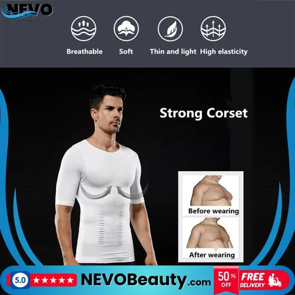 مشد الجسم للرجال بأكمام قصيرة مقاس 2XL .. تسوق الآن بأفضل سعر في السعودية