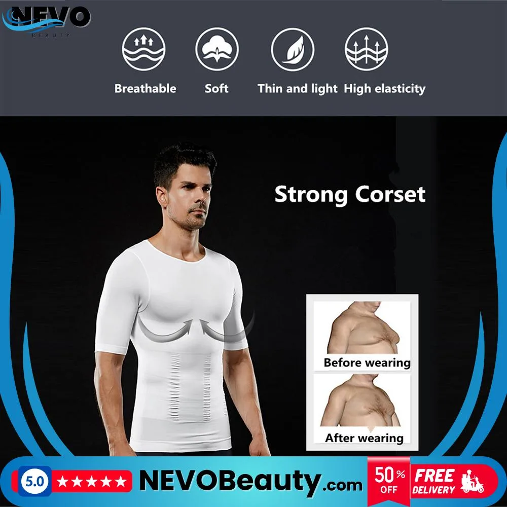 Mens Shaping Shirt 2 مشد الجسم للرجال بأكمام قصيرة مقاس 2XL .. تسوق الآن بأفضل سعر في السعودية